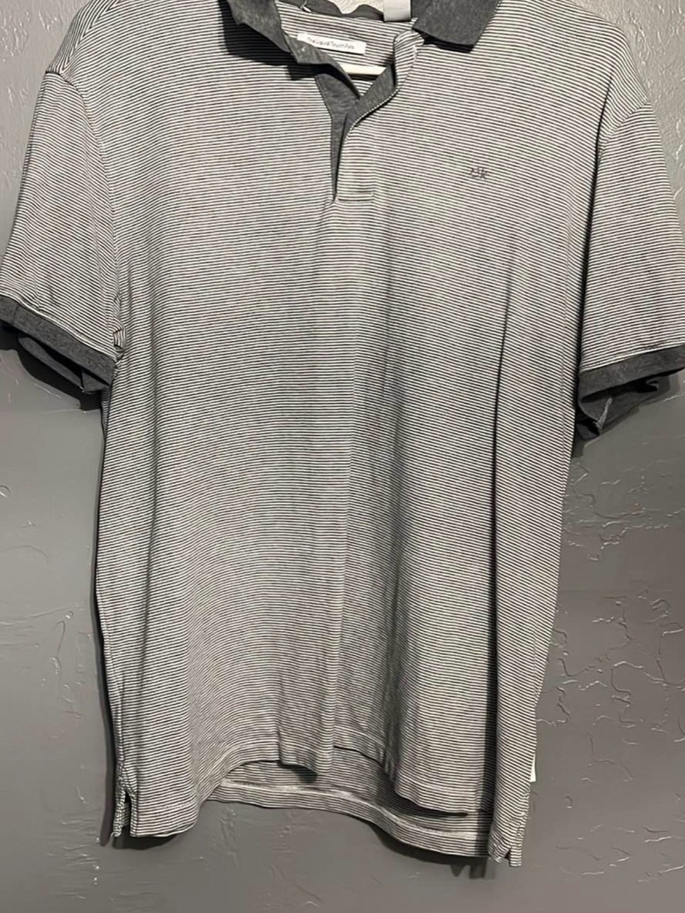 Calvin Klein Grey Striped Polo